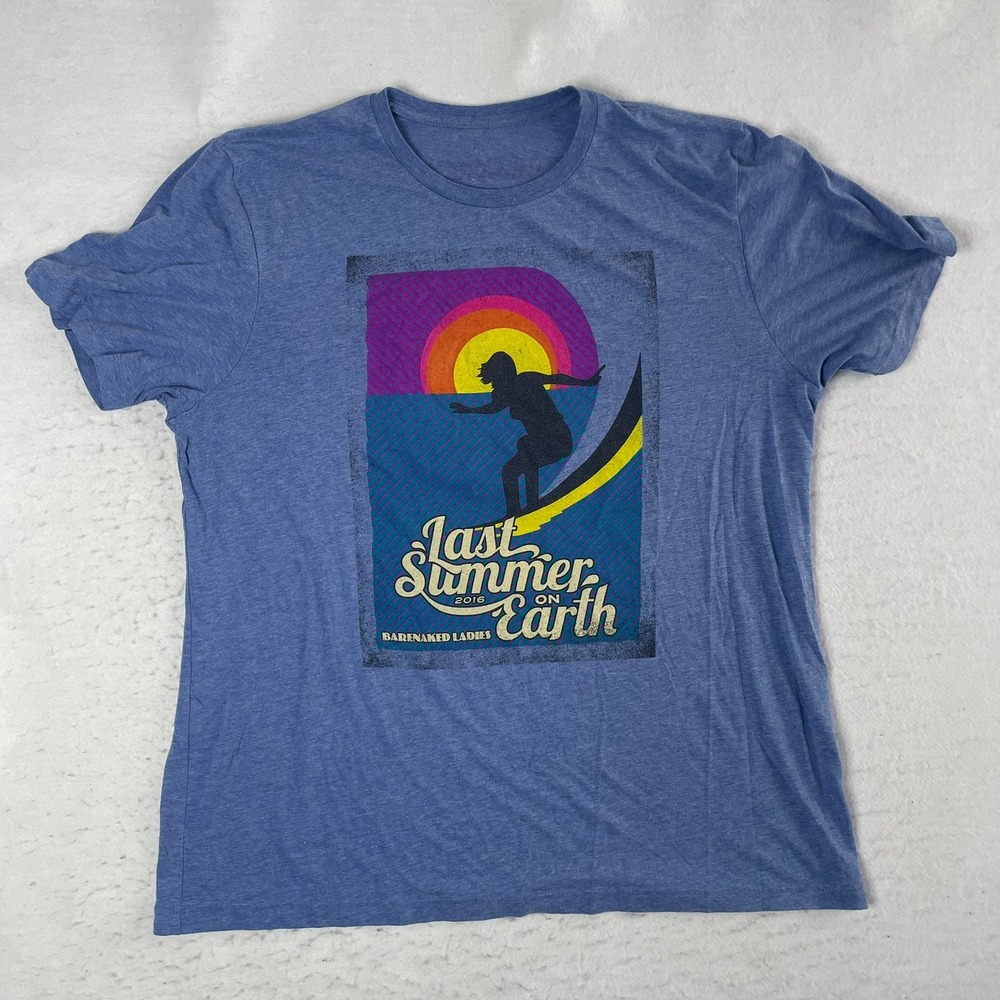 Barenaked Ladies T-Shirt Mens XL Blue Last Summer On Earth 2016 Tour Graphic Tee